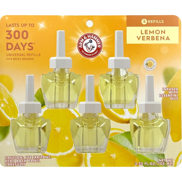 Arm & Hammer Plug in Scented Oil 5 Refills, Lemon
