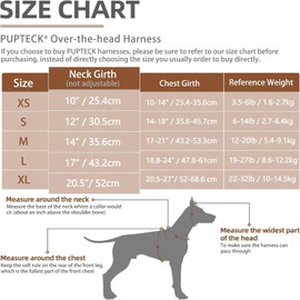 PUPTECK Soft Mesh Dog Harness and Leash Set Pet Puppy Cat Comfort Padded Vest No Pull Harnesses, Beige, XL