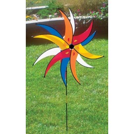 Pacific Quest Wind Fairys Jesters with Rotating Windsail - Outdoor Spinning Garden Décor (Sun)