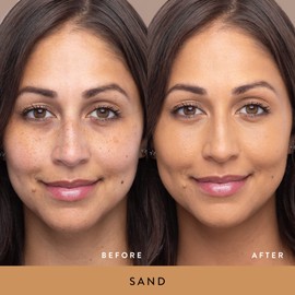 LAURA GELLER NEW YORK Double Take Liquid Foundation | Medium to Full Coverage, Natural Matte Finish, Sand