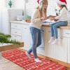 famibay Christmas Runner Rug 2x8 Red Washable Christmas Rug Runner