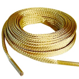 KOPMZ 2Pair Shoelaces for Sneakers, Flat Shoe Laces Boot Strings with Golden Metal Ends, Golden Glitter, Gold, 1