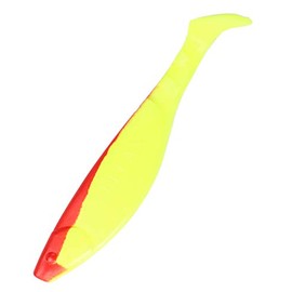 Relax Kopyto Shad Rubber Fish 6 Inches 15 cm Pack of 5 S057 Chartreuse Red