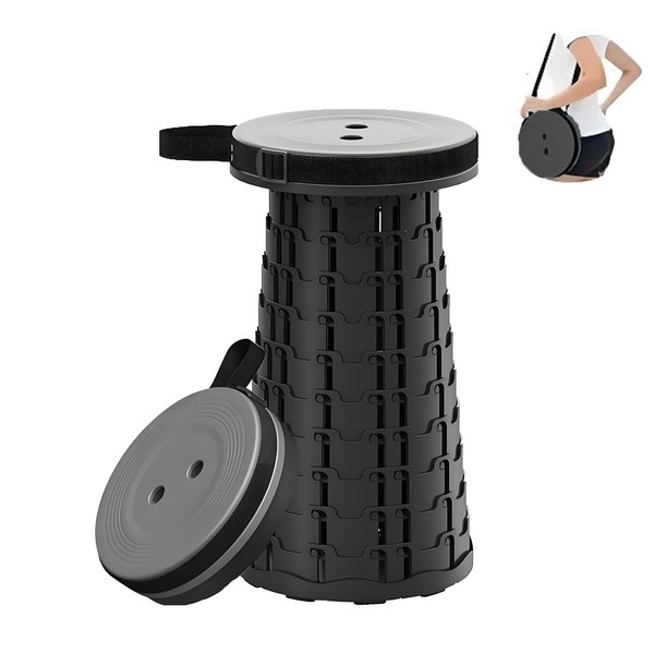 HOGXUAE Portable Telescoping Stool, Retractable Folding Stool for Camping Garden