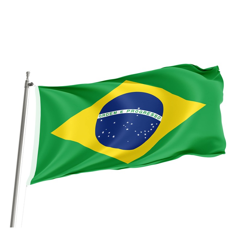 Brick Takeover Brazilian Flag - Brazil Flag - Green -