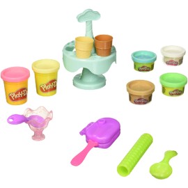 Play-Doh - Heladería Creativa - Set con 6 latas de Masa para moldear Incluyendo Confeti - Edad: 3+