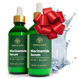 Tree of Life Beauty Niacinamide Vitamin B3 Serum, Hydrating Face Oil for Dark and Age Spots, Tightens Pores, Facial Serums for Sensitive Skin with Hyaluronic Acid and Vitamin E, 2 Fl Oz (Pack of 2)