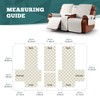 Ruaozz Waterproof Loveseat Recliner Cover with Console Non-Slip Reclining Couch