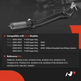 A-Premium Front Outer Left Tie Rod End, Compatible with Ford F-250 F-350 2005-2022, F-450 F-550 Super Duty 2005-2010