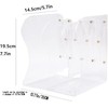 Clear Acrylic Bookends for Shelves,Decorative Heavy Book Ends Unique Adjustable