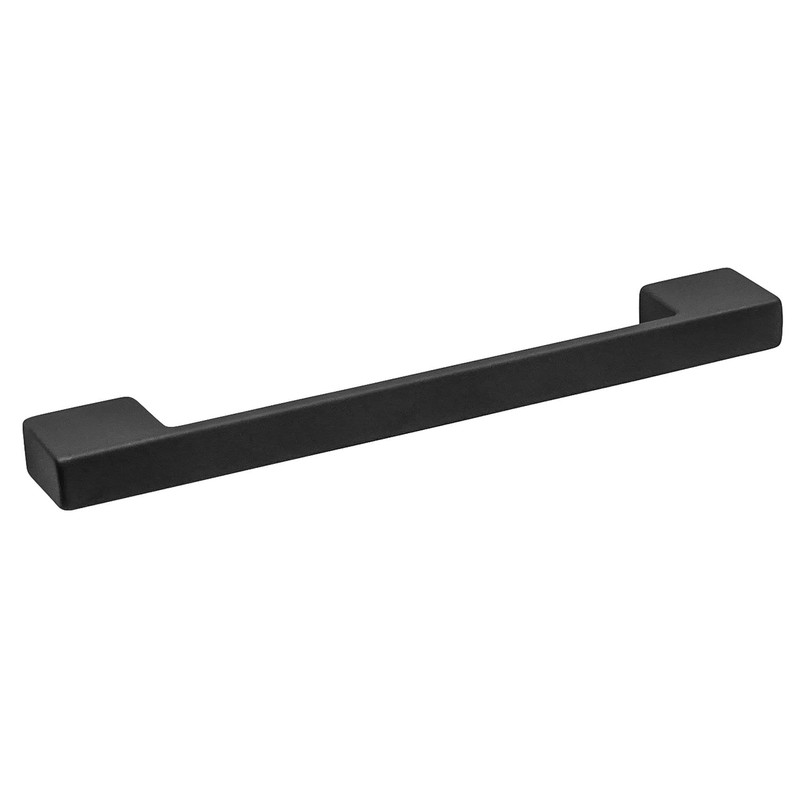 Decoranddecor Dimora Pull Handle D Shape Rectangular Profile Zinc (96mm