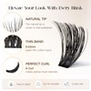 BEFER Lash Clusters, 192 Pcs D Curl Eyelash Clusters 3D
