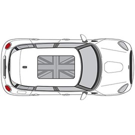 CravenSpeed Union Jack Sunroof Vinyl Decal for MINI Cooper F56 | 2014-2024 (Transparent Grey)