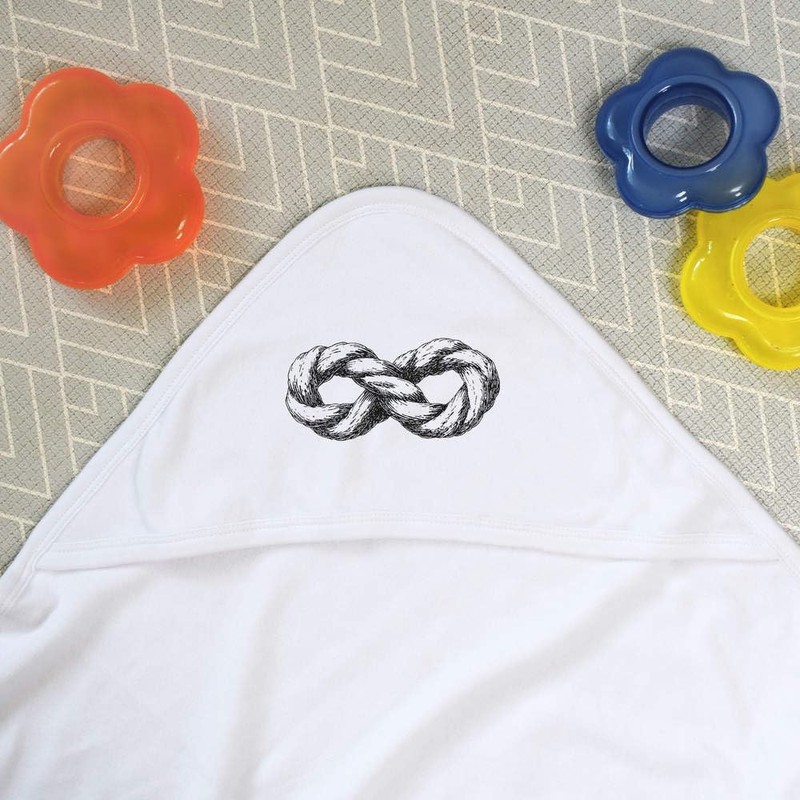 Azeeda 'Infinity Rope' Baby Hooded Towel (HT00035208)