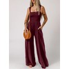 Dokotoo Womens Plus Size Burgundy Red Jumpsuits for Women Overalls