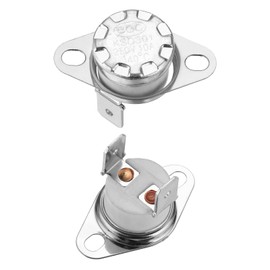 QUARKZMAN KSD301 Thermostat 140°C/284°F 10A Normally Closed NC Setting Snap Plate Temperature Switch for Microwaves, Ovens, Coffee Makers, Pack of 2, Ceramic Material