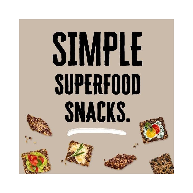 Flackers Organic Savory Flaxseed Crackers, 5 Ounce 4-Pack, Gluten Free,