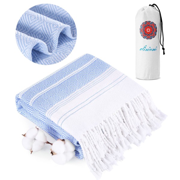 Cotton Turkish Beach Towels Quick Dry Sand Free Soft Absorbent