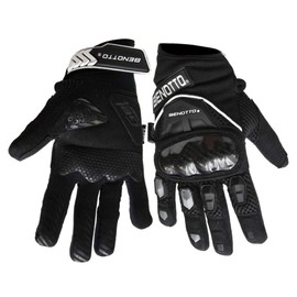 Benotto Guantes Ciclista Completo MS-1156-18 Talla: M Gel con Protector Negro/Negro