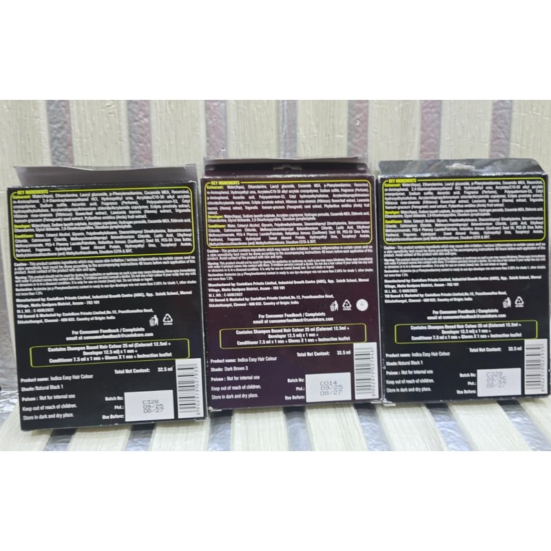 INDICA SHAMPOO HAIR COLOUR DARK BROWN/BURGUNDY/NATURAL BLACK C.F