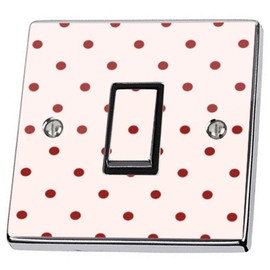 Red Polka Dot Light Switch Sticker Vinyl Cover Skin