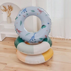 Float Ring with 2 Vinyl Repair Tapes, 1 Seater, For Children, Adults, Children, Kids, O-Shape, Strong Buoyancy, Thick, Durable, Air-proof, Leak Resistant, Break-Resistant, Stable, Foldable, Glitter,