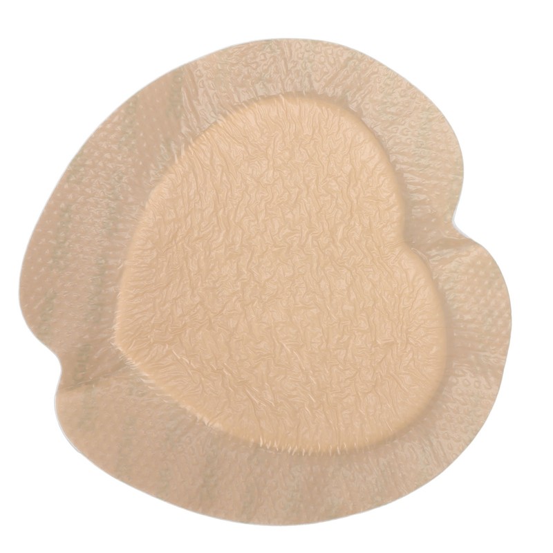 Heart Shaped Silicone Foam Dressing Bordered Waterproof Wound Bandage 18x18cm/7.09x7.09in