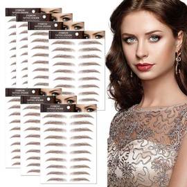 Kyzistn Hair-Like Eyebrow Tattoo Stickers Waterproof Natural Fake Eyebrow Stickers,Long Lasting Eyebrow Grooming Shaping Perfect for Women and Girls (STM -Brown)