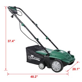 Benicabaly Transform Your Lawn with Our 2-in-1 Dethatcher and Scarifier, 12 AMP Powerful Electric Tool with Large Collection Bag