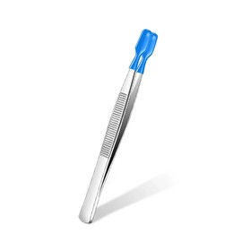 134 Pieces Tweezers with Rubber Tips Tweezers PVC Coated Tweezers Set Rubber Straight Tip Tweezers Rubber Flat Tip Tweezers, 01 Blue 1Pcs-F, 1 Piece / 134개 고무 팁이 있는 핀셋 핀셋 PVC 코팅 핀셋 세트 고무 직선 팁 핀셋 고무 플랫 팁 핀셋, 01 Blue 1Pcs-F, 1개