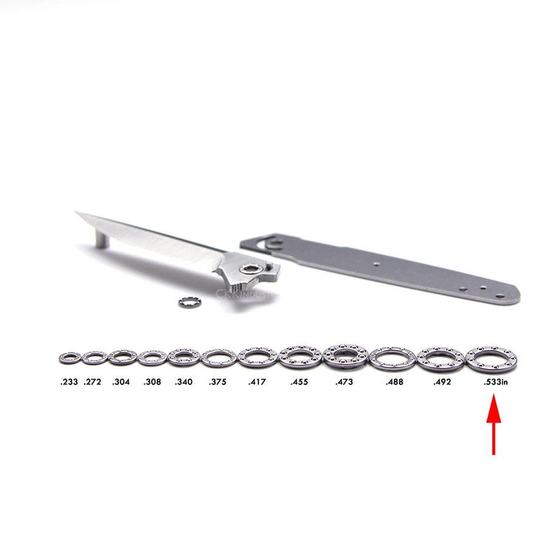 [5 Pairs] Micro Bearing Washers for Knife Pivots - (.533