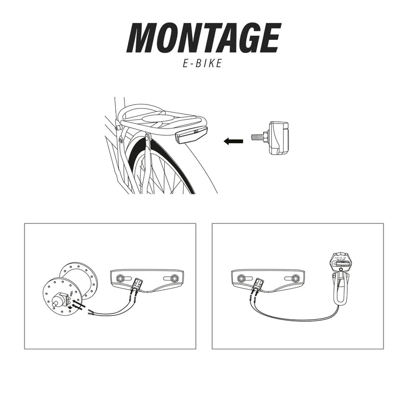 LED Bicycle Rear Light for E-Bike (6-60 V) – Bicycle