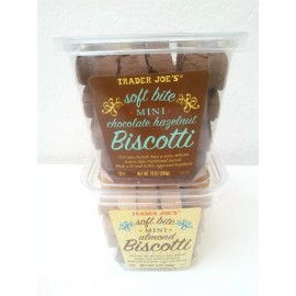 Trader Joe's 2 Pack Trader Joe's Soft Bite Biscotti Mini Almond and Chocolate Hazelnut 8 oz/P