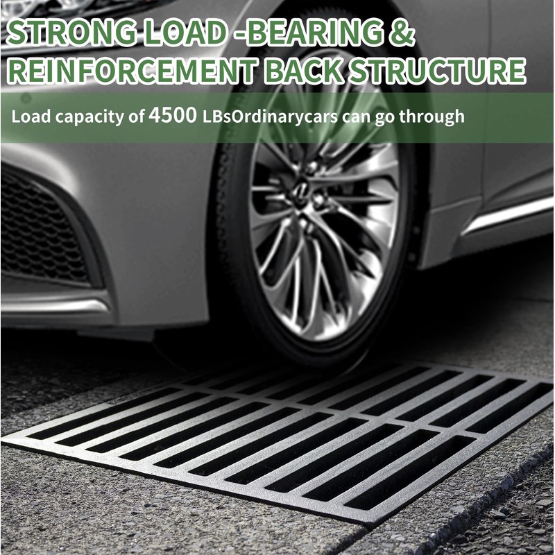 10x10 Cast Iron Drain Grate,B125 Square Outdoor Metal Grate for