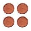 EXCEART Cabochon Pedestal, Wooden Brooch Pin, Meal Plate, Round Plate,