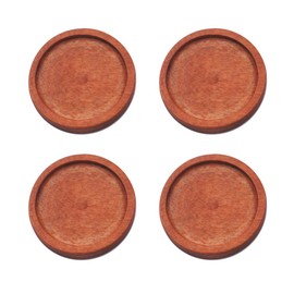 EXCEART Cabochon Pedestal, Wooden Brooch Pin, Meal Plate, Round Plate, Inner Diameter 1.0 inches (25 mm), DIY Accessory Parts, Pendant, Approximately 40 Pieces