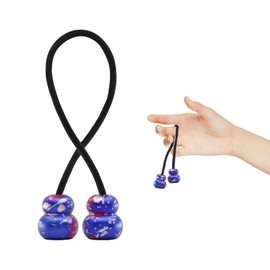 Fidget Beads, EDC Relieve Anxiety Toy Metal Fidget Toy for Stress Relief Home Office Toy Worry Beads Fidget for Men Women Teens (Style A-Blue White Red)