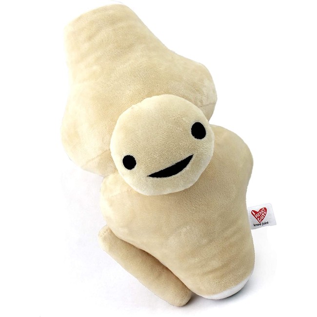 I Heart Guts Knee Joint Plush - Kneed for Speed - Knee Joint Stuffed Pillow Toy Bone