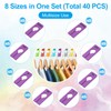 PATIKIL Clothes Dividers for Hanging Clothes, 40 Pack 8 Sizes