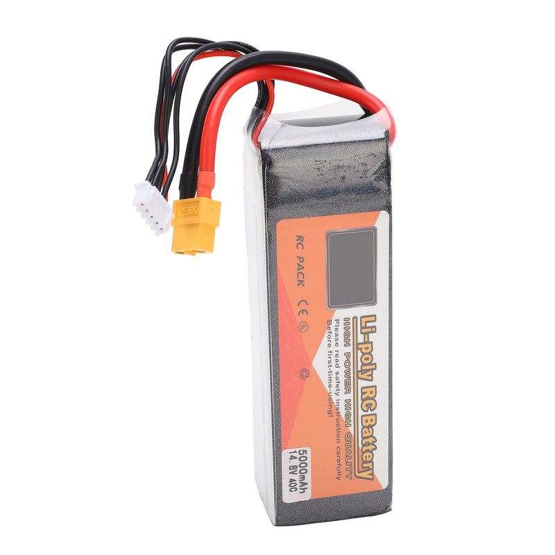 14.8V 5000mAh 40C 4S XT60 Plug LiPo Battery for FPV