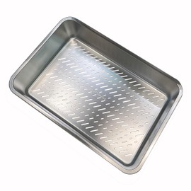 KUNWU Extra Large Stainless Steel Sifting Litter Box Scoop Free Cat Litter Tray, Corrosion Resistant Easy Clean No Odor Three Pan Set (Extra Large)