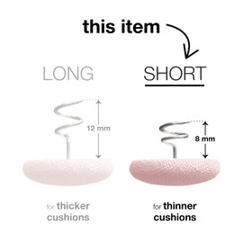 Primpins Short Upholstery Pins - Classic Linen - 20 Colors Available - Fabric Covered Button Twist Pins - Keeps Furniture Covers in Place (Set of 24, Pink)