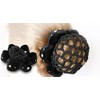 1PCS Black Women Bun Cover Snood Ballet Dance Polka Dot