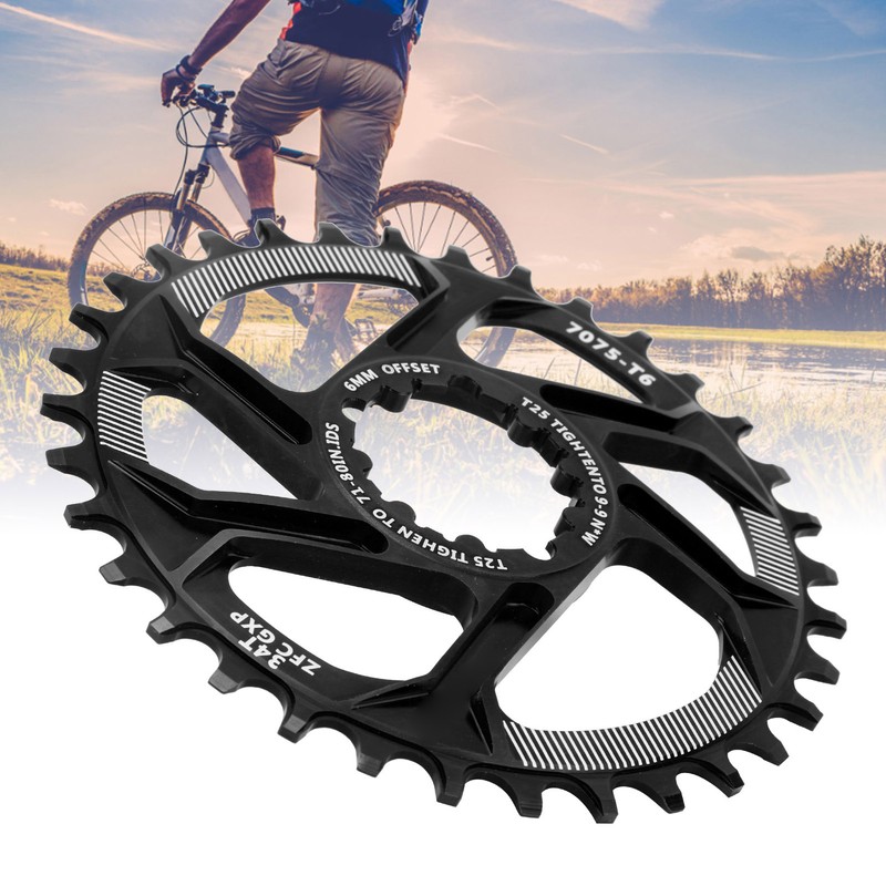 Bike 34T Single Speed Chainring 6mm Offset Direct Mount Narrow