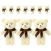 ERINGOGO 10 PCS Cartoon Bear Plush Toy DIY Bear Bowtie