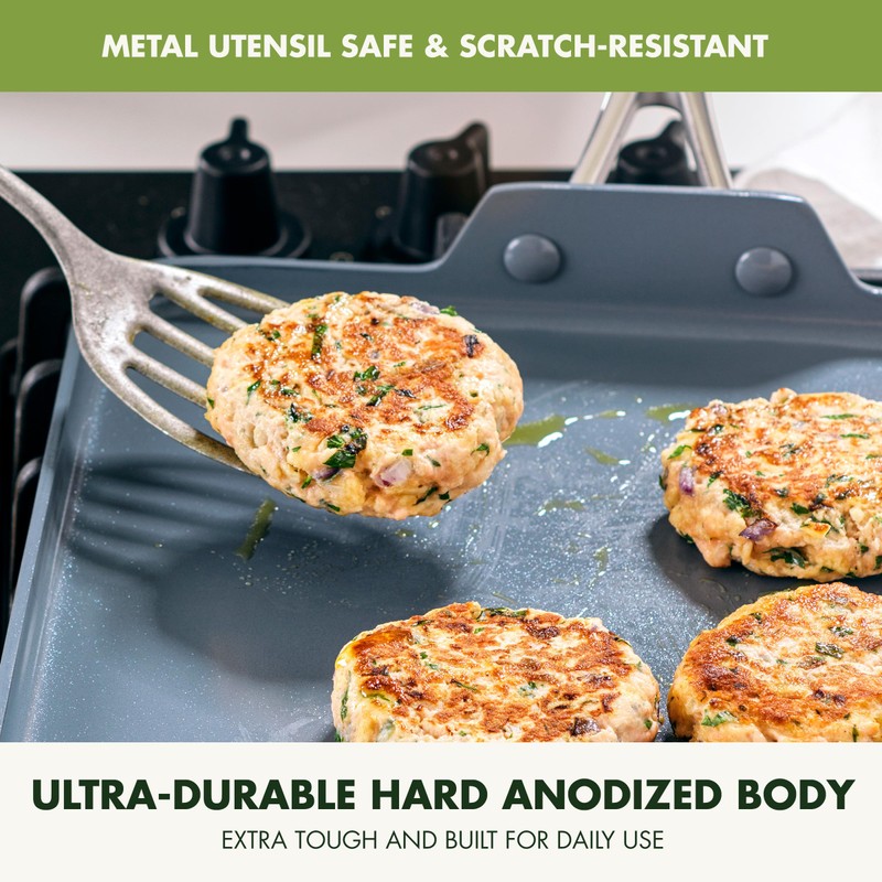 GreenPan Valencia Pro Hard Anodized Healthy Ceramic Nonstick 11" Griddle