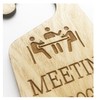 Meeting In Progress Do Not Disturb Wooden Hanging Door Knob