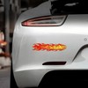 Flame Car Sticker, Red and Yellow Fire Design, Waterproof Vinyl,