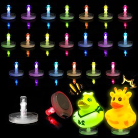 6Pcs Light Up Duck Plugs Duck Holder for Dash, Glow in The Dark Rubber Duck Mounts with LED Lights - 16 Luminous Modes for a Fun and Funky Car Dashboard Display Gift