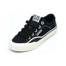 SEW BY SOU Skate Shoes for Men Women Low Top Pro Skateboard Training Casual Sneakers Black
